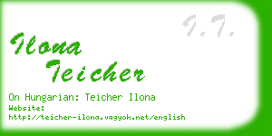 ilona teicher business card